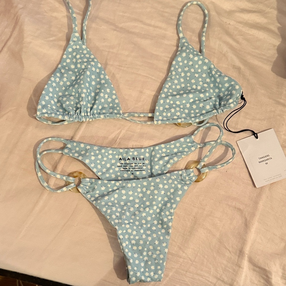 Aila Blue Tangiers Margarita Bikini Floral Blue - Picture 4 of 8